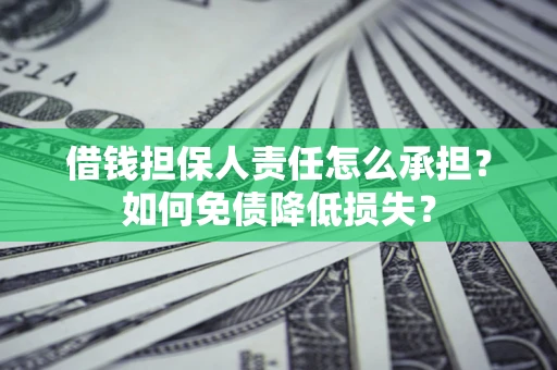 北京借钱担保人责任怎么承担？如何免债降低损失？