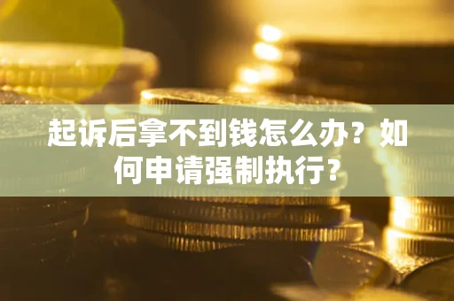 北京起诉后拿不到钱怎么办？如何申请强制执行？