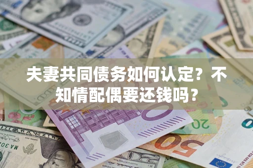 北京夫妻共同债务如何认定？不知情配偶要还钱吗？