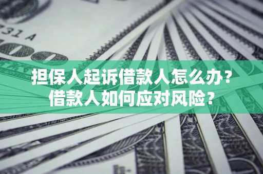 北京担保人起诉借款人怎么办？借款人如何应对风险？