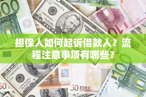 北京担保人如何起诉借款人？流程注意事项有哪些？